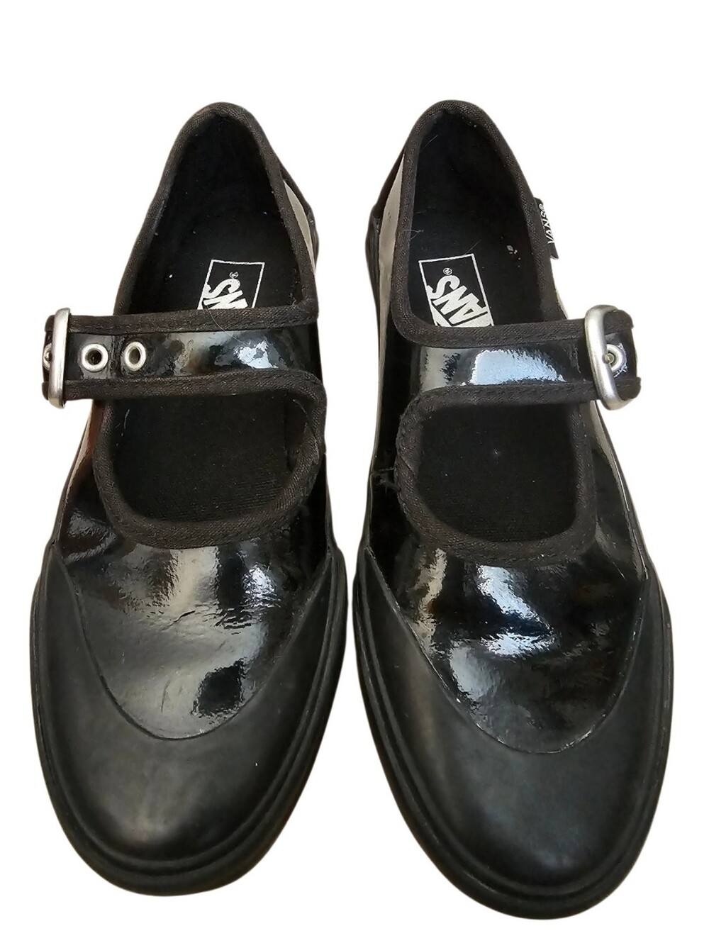 Vans Kids Black Patent Mary Jane Shoes